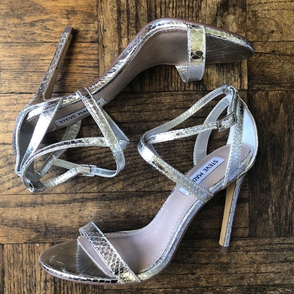 Steve Madden Shoes - Steve Madden Isolate Silver Heels